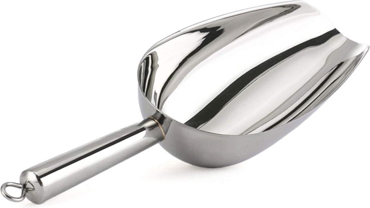 IJsschep roestvrij staal - kleine meelschep - voederschep - afweegschep - theeschep - voor bar keuken buffet party - hoogwaardig en vaatwasmachinebestendig - 148 ml