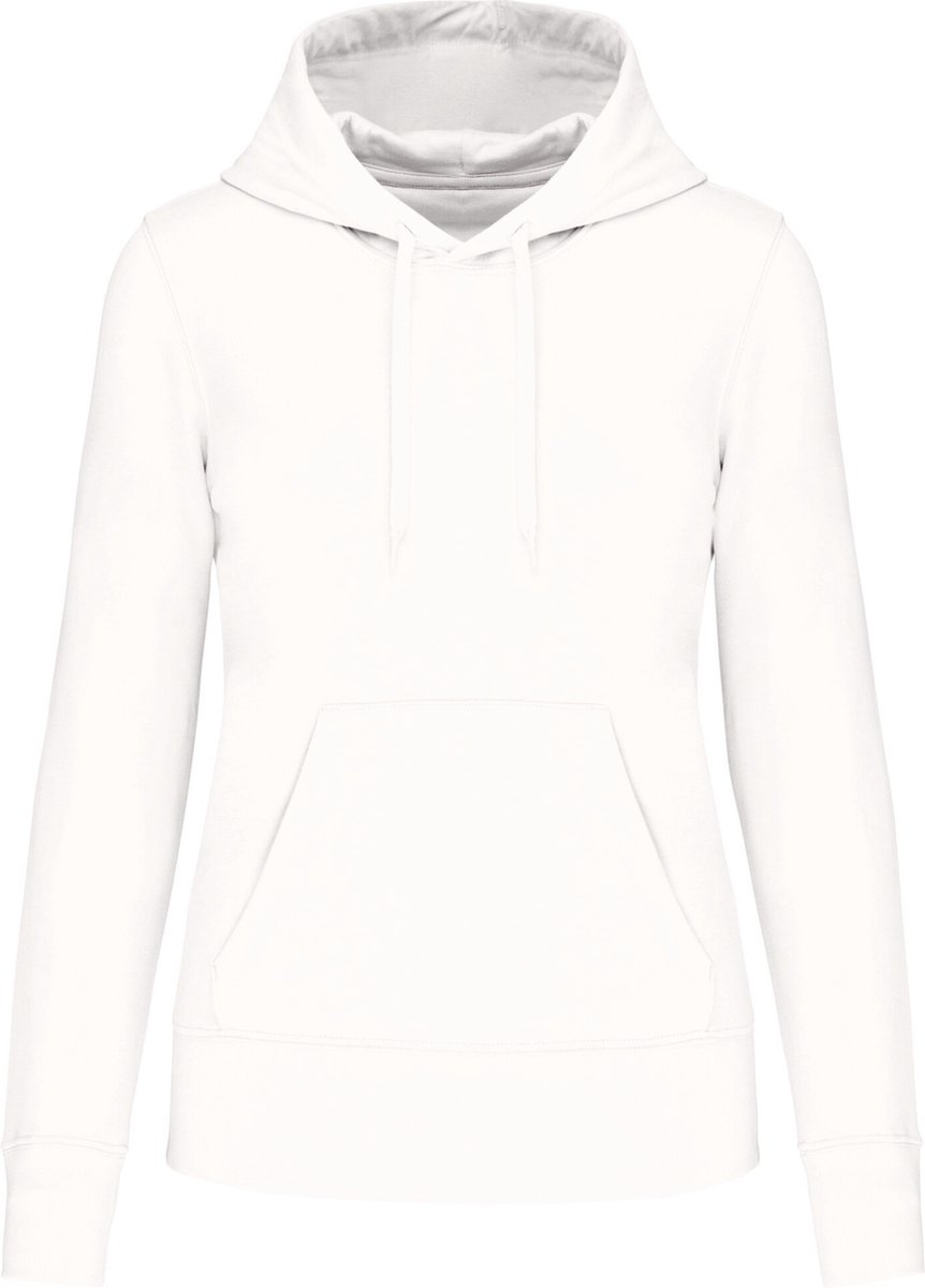 Kariban Ecologische damessweater met capuchon K4028 - White - S
