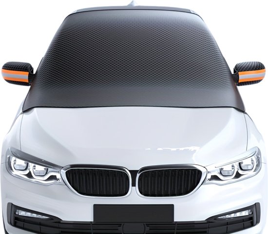 Bovista Couverture Antigel Voiture - Couverture Antigel Voiture - Pare-Soleil - Couverture de Glace - Couvre pare-brise de Pare-Brise Antigel - Couverture de Pare-Brise-Couverture Anti-Glace - Couverture de Neige - Protection solaire - Zwart