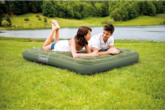 Luchtbed Comfort Bed Double Indoor-Outdoor velours logeerbed comfort tweepersoonsbed voor wandelen trekking festivals 188 x 137 x 22 cm max. 295 kg van Merkloos — afbeelding 4