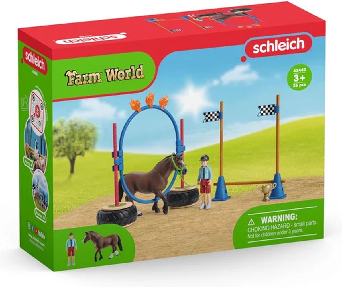 Schleich FARM WORLD - Pony agility wedstrijd - Speelfigurenset - Kinderspeelgoed voor Jongens en Meisjes - 3 tot 8 jaar — afbeelding 13