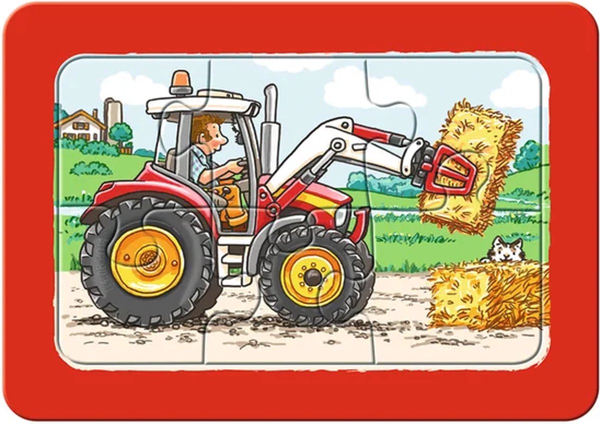 Ravensburger Graafmachine, tractor en kiepauto- My First puzzels -3x6 stukjes - kinderpuzzel — afbeelding 4