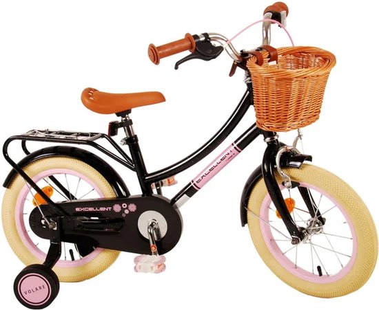 Volare Excellent Kinderfiets - Meisjes - 14 inch - Zwart van Volare — afbeelding 5
