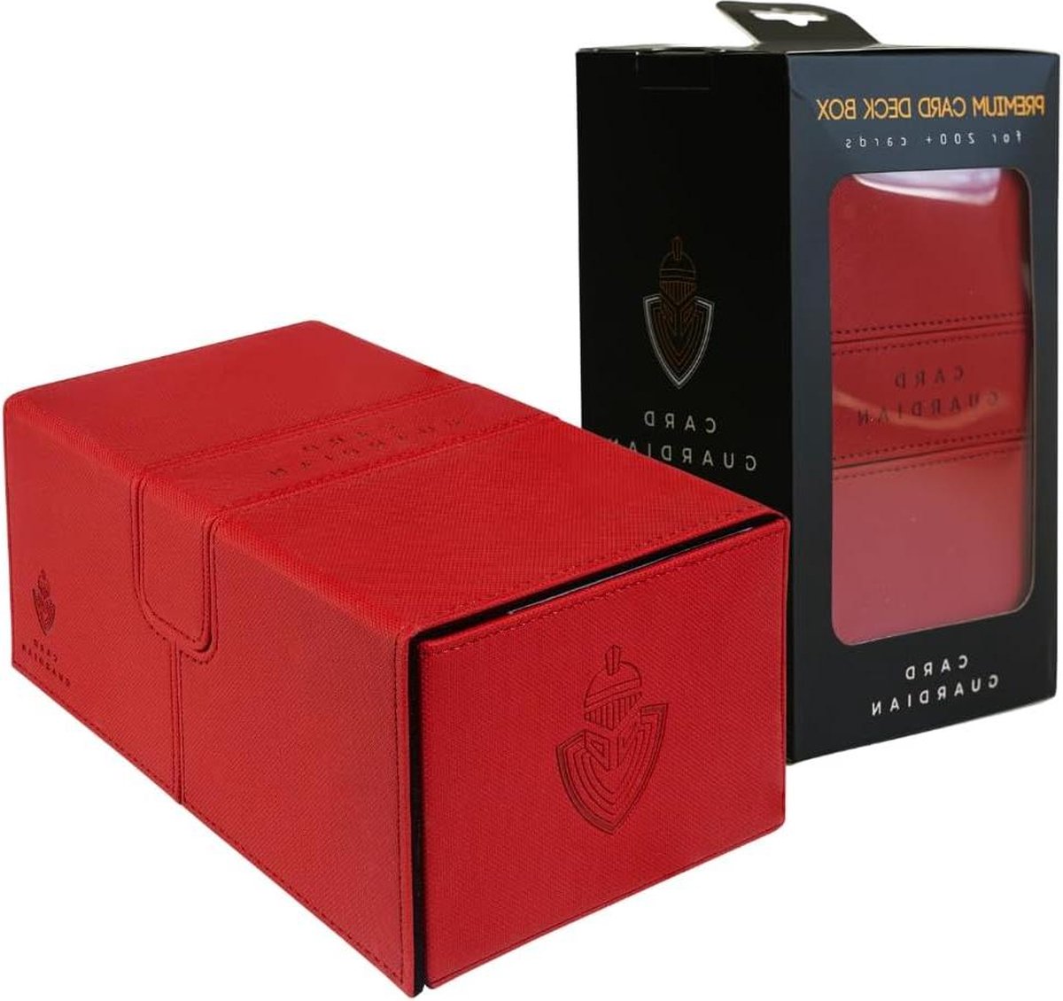 Premium Double Deck Box voor 200+ kaarten Trading Card Games Rood Magic the Gathering Commander Deck Yugioh Deck Box