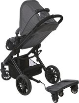 Marchepied Poussette Planche Poussette Universelle 2-en-1 Avec Siège - Buggy Board Pour Enfants 2-6 Ans (25kg Max) - Roues 360° Planche Antidérapante 25kg