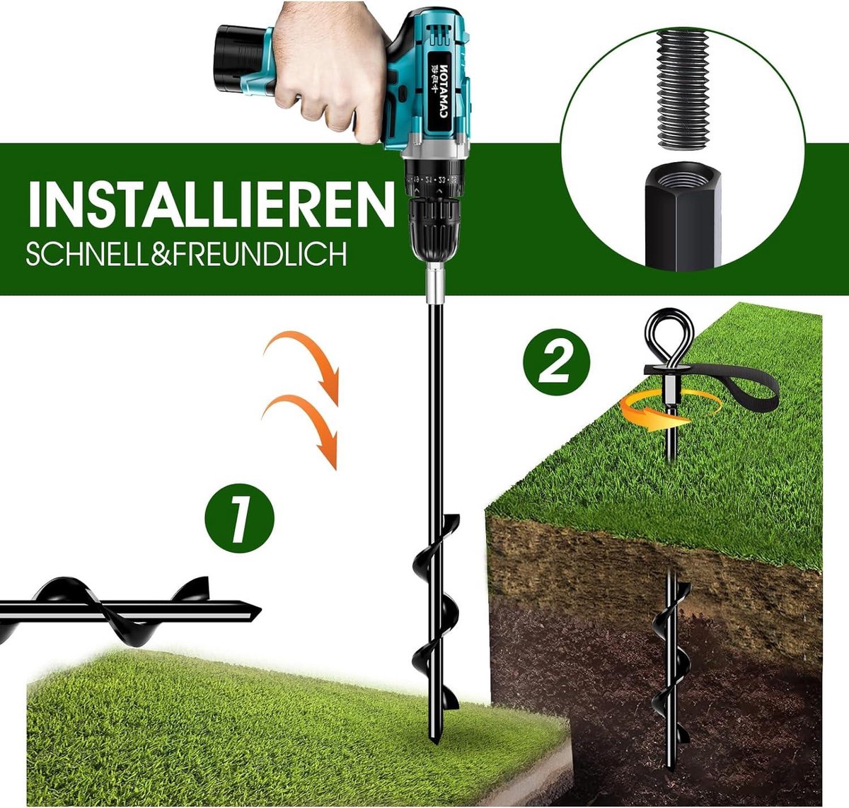 Buitenspeel Koning grondankers 500 mm - 4 stuks | » Gratis « Verzending