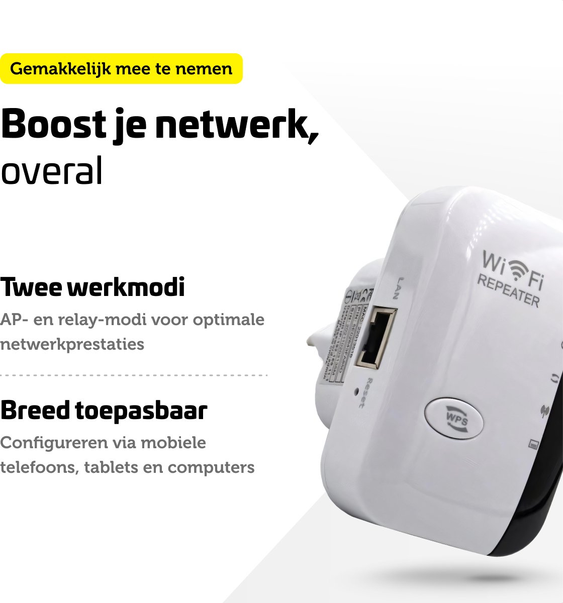 Garpex WiFi Versterker Stopcontact - Sterk Signaal - 300Mbps - afbeelding 2