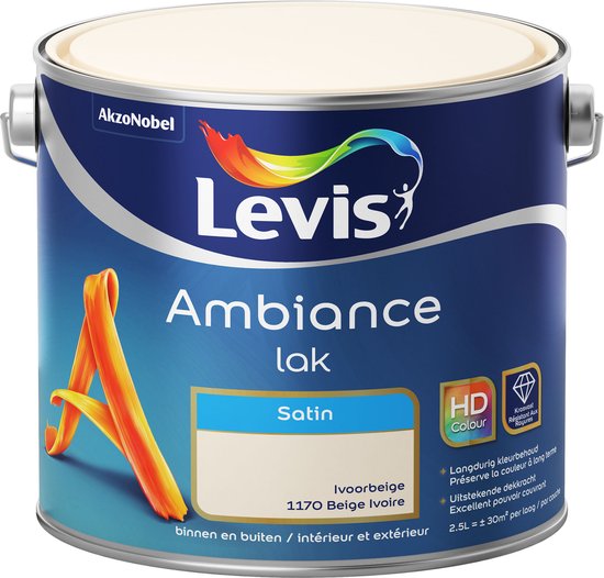 Levis Ambiance Laque Satin Ivoire Beige 2,5 L.