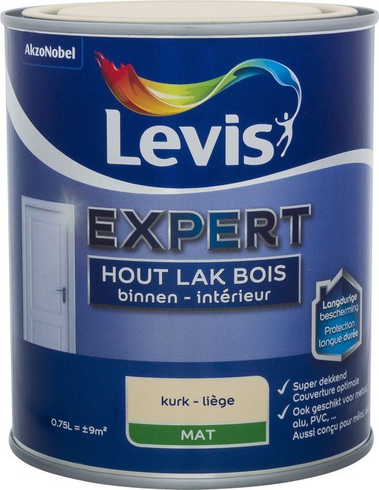 Levis Expert Hout Lak Intérieur Mat Liège. 0,75L.