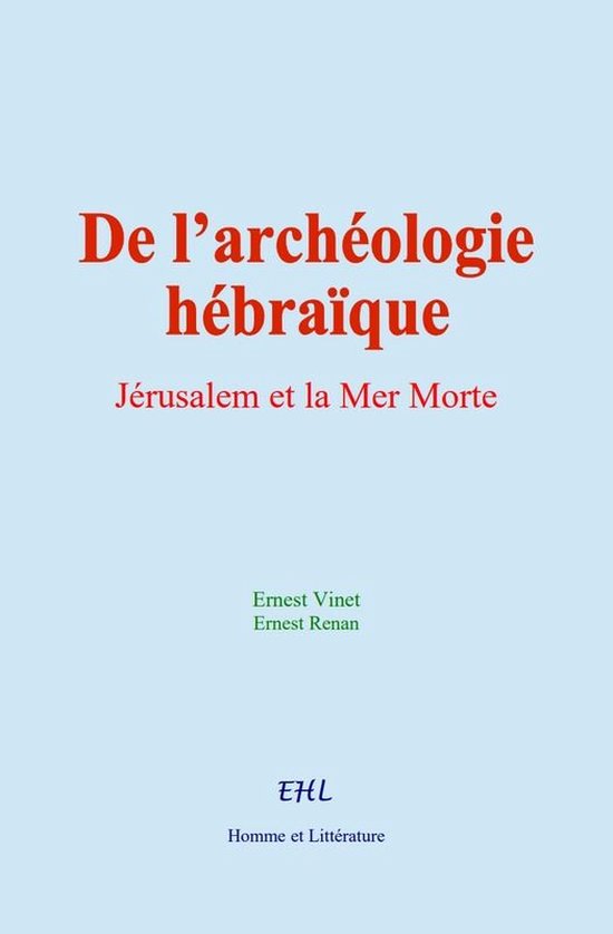 De l’archéologie hébraïque - cover