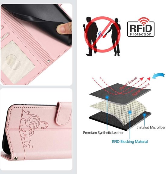 Convient pour Oppo Reno 12 Pro 5G - Étui portefeuille en cuir magnétique - Porte-cartes - Book Case - Or Goud