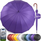 Bol.com Royal Walk Winddichte Grote Paraplu voor Regen 54 Inch Automatisch Open Voor 2 Personen XXL Golf Klassieke Windvaste en ... aanbieding