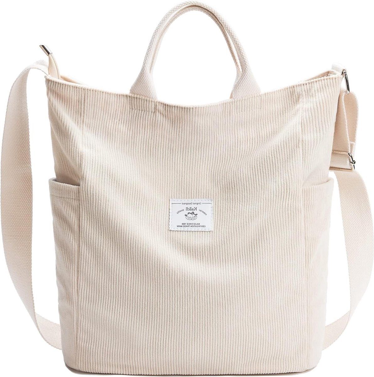 Sac De Transport En Toile élégant - Sac à Main Bureau, Shopping, Voyage, Dimensions 14x27x24 Cm, Multiple Compartiments - 6