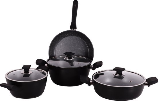 Ensemble de Casseroles et poêles et casseroles en granit Serenk Excellence 7 pièces