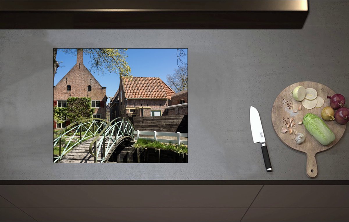 Inductieplaat Beschermer - Bruggetje voor Nederlandse Huizen - 58x50 cm - 2 mm Dik - Inductie Beschermer - Bescherming Inductiekookplaat - Kookplaat Beschermer van Zwart Vinyl