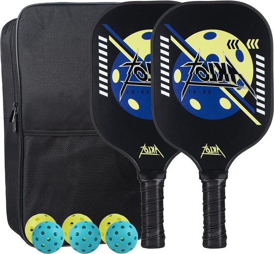 Pickleball Paddle-racket, 4 Pickleball-ballen Met 2 Paddles Pickleball Paddleset Voor Binnen En Buiten