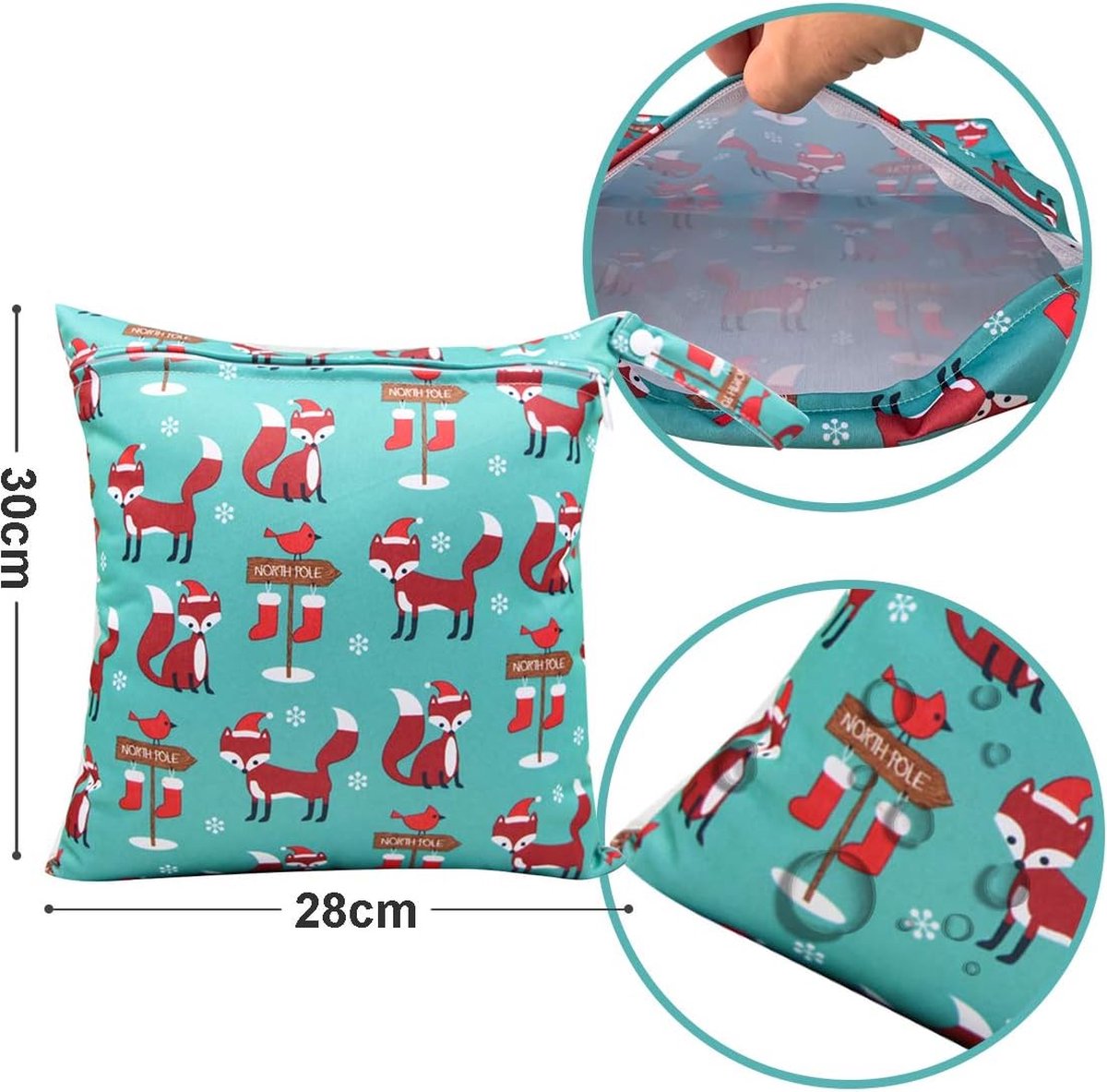 BEYAOBN 3 stuks luiertas, organizerzak, wetbag, herbruikbare organizerzak met ritssluiting voor peuters, luiers, reizen, gym, strand, zwembad, Meerkleurig, 3 Stück (1er Pack), casual, functioneel