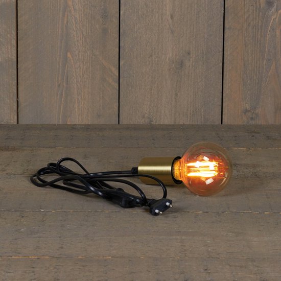 Anna's Collection Fitting Goud - métal - 3M - 6 x 4,2 cm - avec lampe LED rétro