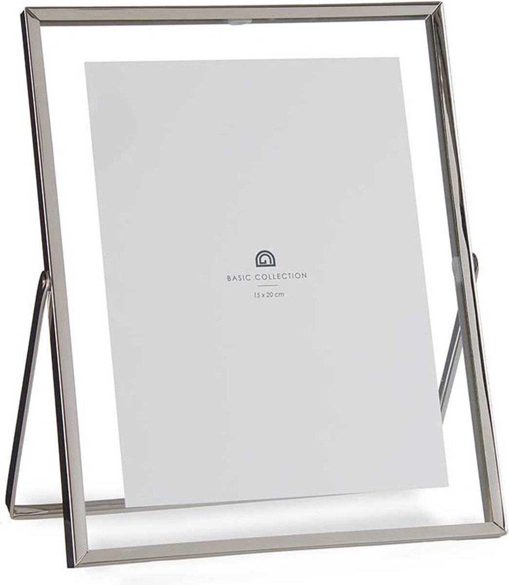 Giftdecor Fotolijstje voor 15 x 20 cm foto - zilver - metaal - Modern - frame 20 x 25 cm - staand