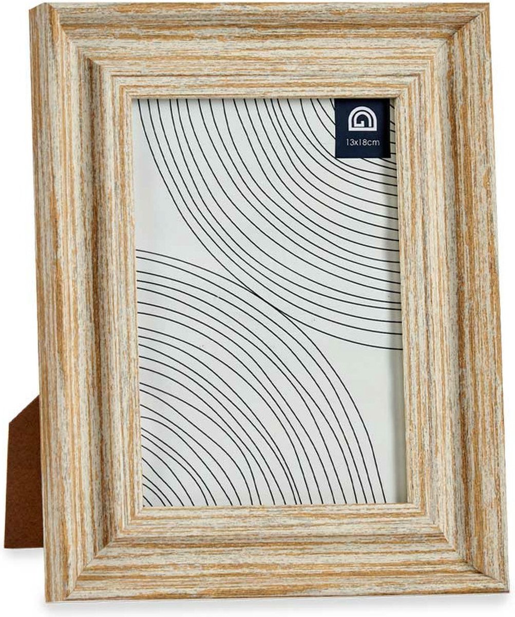 Giftdecor Fotolijstje voor een 13 x 18 cm foto - licht hout - Klassiek - frame 19 x 24 cm - staand/hangend