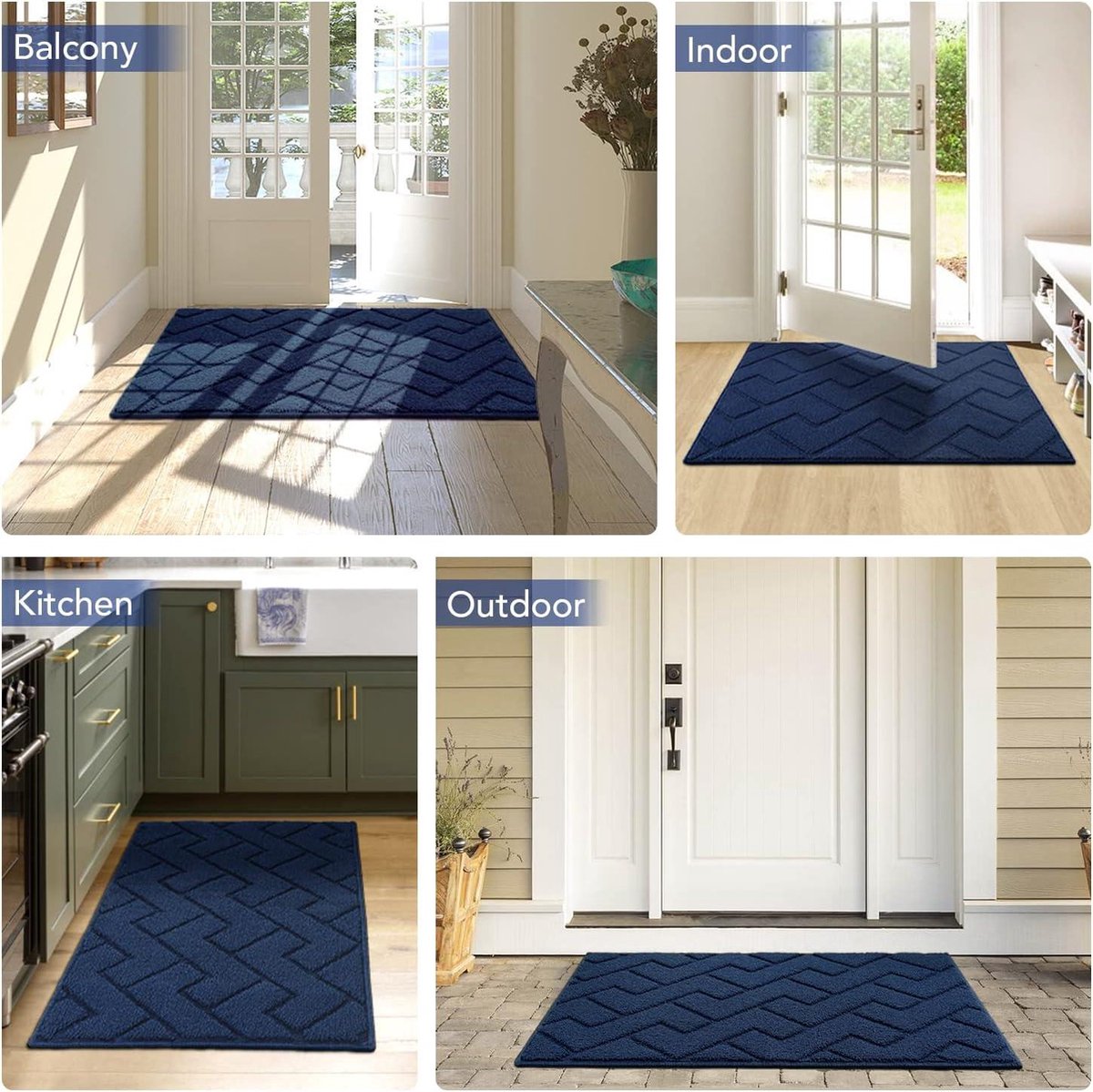 Alfombra De Pasillo Sizal Floorlux Modelo 20212 Negro/ Color Café 80 80x220 Cm con Ofertas en