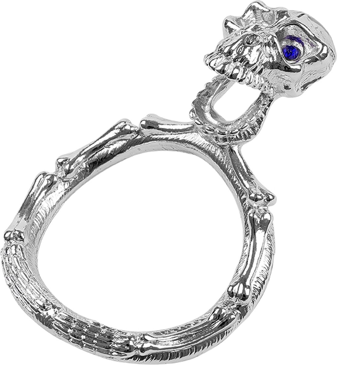 Goedkoopste Fixxx - Skeleton Head Cockring - Zilver - Twee Diameters 45 mm