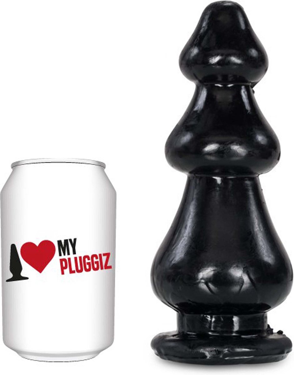 Gangbangster - Woody - Buttplug - 18 x 7,3 cm - PVC - Zwart