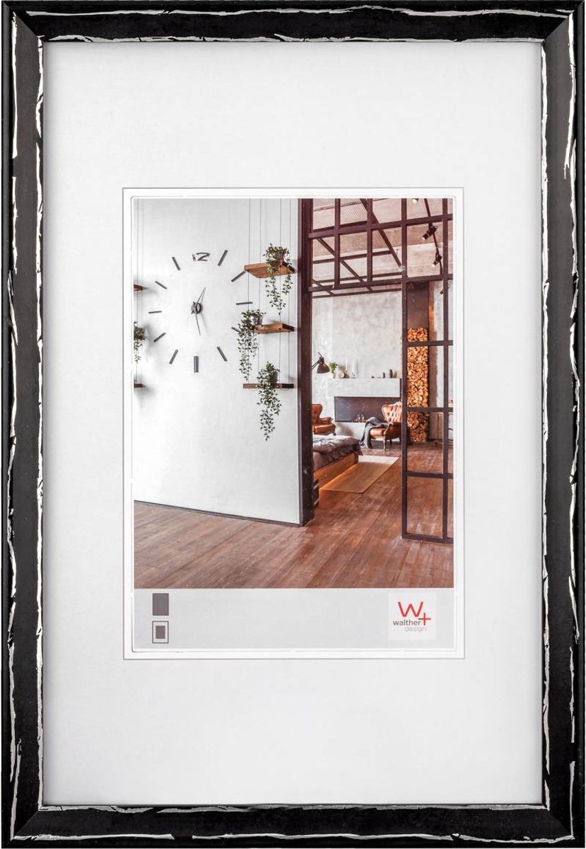 Walther Metropolis - Houten lijst - Fotoformaat 15x20 cm - Zwart Zilver