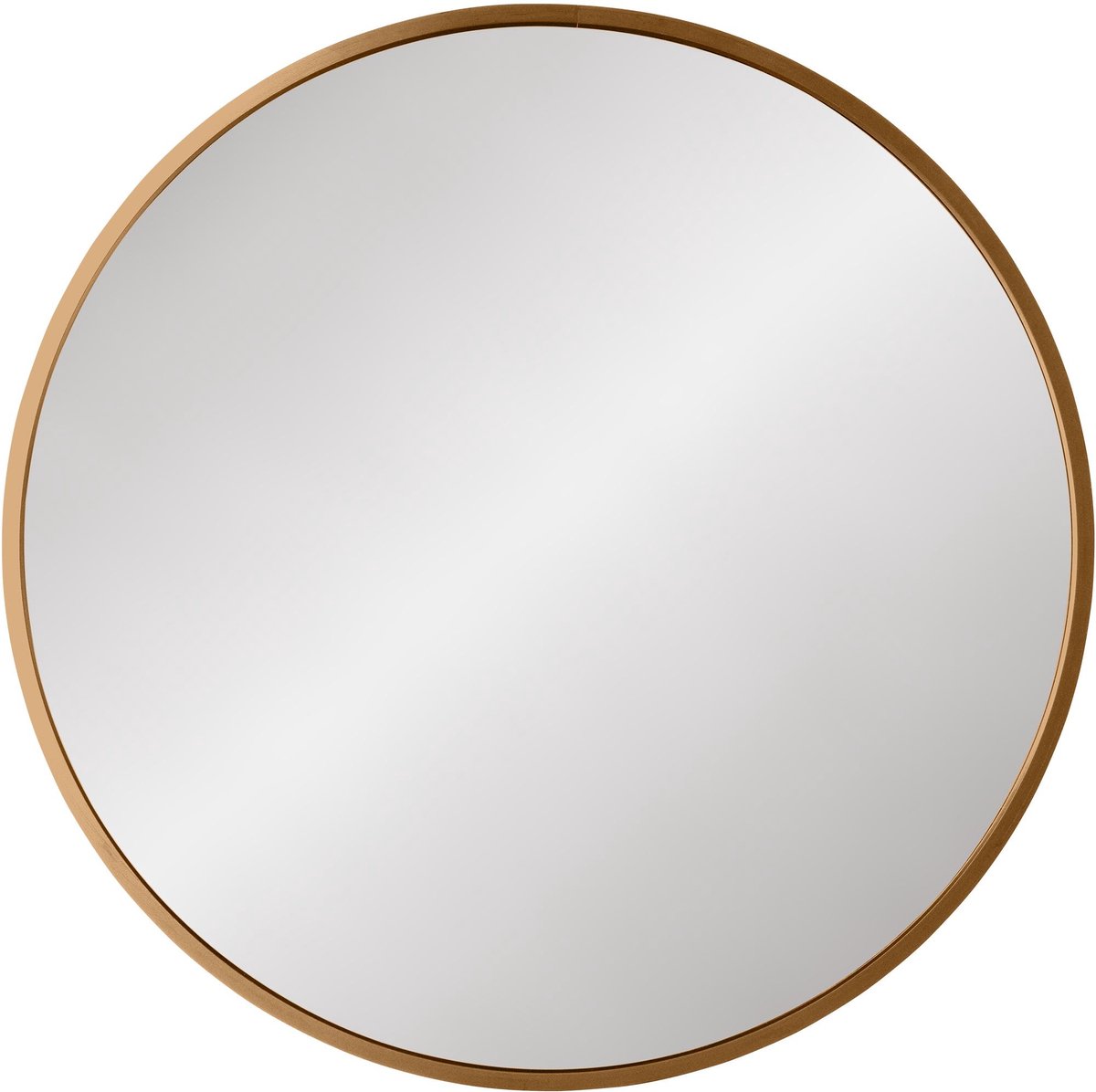 CLP Elsie Wandspiegel - Rond - Diepte lijst 3 cm - ideaal voor woonkamer, slaapkamer of badkamer - gold matt goud mat
