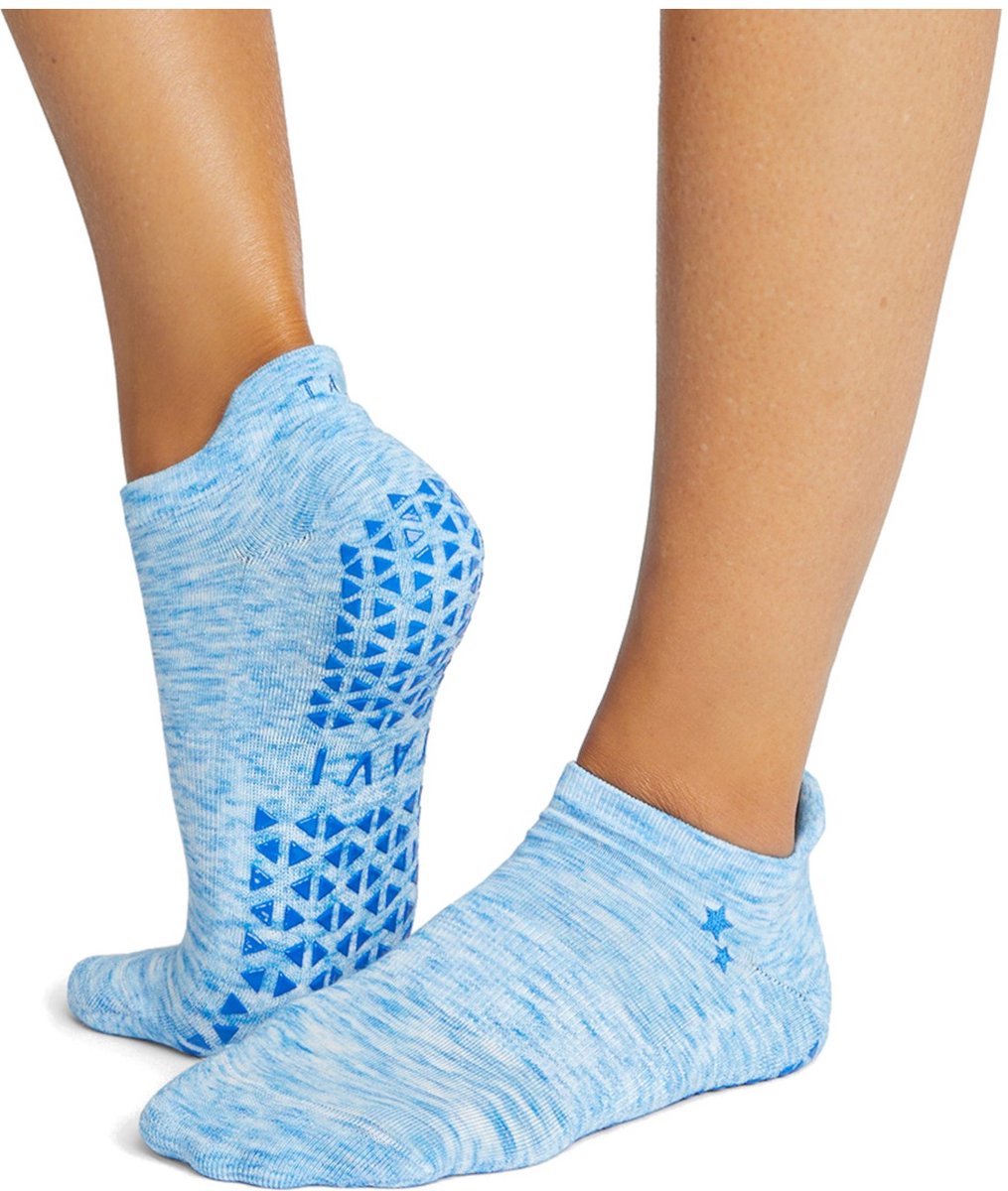 Tavi Savvy Yoga No-Show Grip Socks - Blauw/Grijs - 36-39