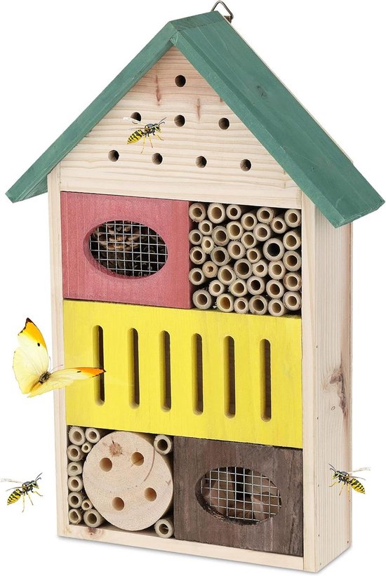 Bijenhotel Vlinderhotel 35 x 8 x 36 cm Insectenhotel | Garden Spirit