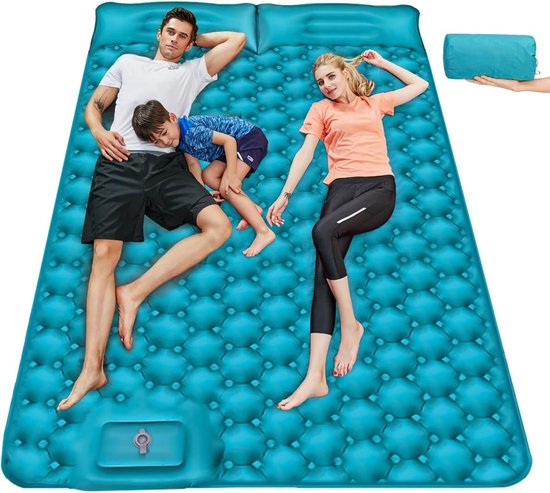COSTWAY Campingmat, zelfopblazend, 2 personen, campingmat met kussen, ultralicht, waterdicht, luchtmatras, campingmatras, slaapmat voor kamperen, wandelen, strand, reizen COSTWAY Campingmat, zelfopblazend, 2 personen, campingmat met kussen, ultralicht, waterdicht, luchtmatras, campingmatras, slaapmat voor kamperen, wandelen, strand, reizen