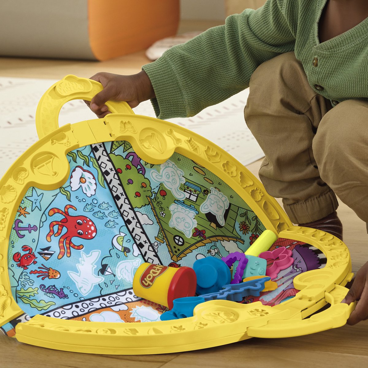 Play-Doh Opvouw en Meeneem Speelmat - Boetseerklei - 4 Play-Doh potjes - Eenvoudig op te bergen - Knutselen voor kinderen — afbeelding 11