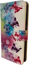 Elite Bookcase Geschikt voor: iPhone 13 hoesje - Pasjeshouder - Portemonnee - Kunstleer - Vlinders Print