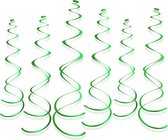 LUQ - Luxe Groene Swirl Slingers Hangdecoratie Verjaardag Versiering Feest Versiering Swirls Decoratie Groen - 6 Stuks