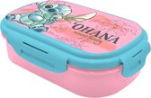 Lilo & Stitch ''Ohana'' Lunchbox / broodtrommel / brooddoos met bestek - vorklepel - Magical - PP - Lunchtrommel - School