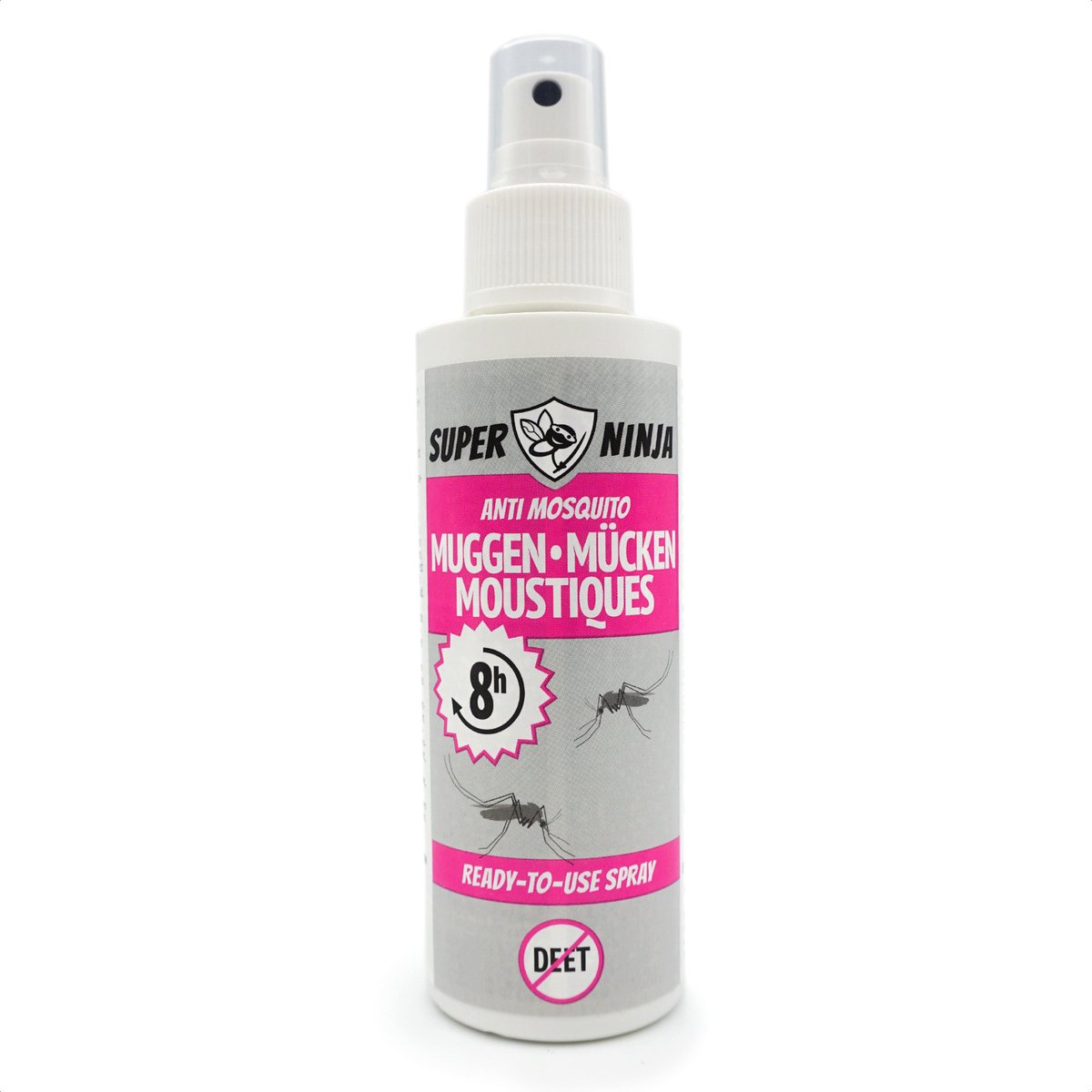 Goedkoopste Super Ninja Muggenspray - Zeer Effectieve Anti-Muggenspray met 0 DEET - Geschikt voor Zwangere Vrouwen en Kinderen - Werkt 8 Uur