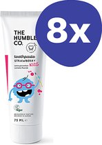 Humble Natuurlijke Tandpasta voor Kinderen - Aardbeien (8x 75ml)