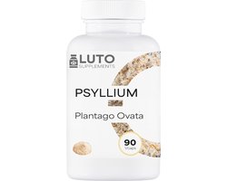 Psylliumvezels capsules - Psyllium Husks Vezel Supplement 1200mg per dosering - 90 Vcaps, 100% Pure Plantago Ovata Plantenzaden, goed voor darmspoeling en -reiniging* - LUTO Supplements