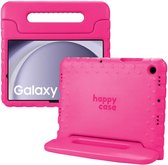 HappyCase Kinder Tablethoes Geschikt voor Samsung Galaxy Tab A9 | Kindvriendelijke Hoes | Beschemhoes | Kinderhoes | met Handvat en Standaard | Roze