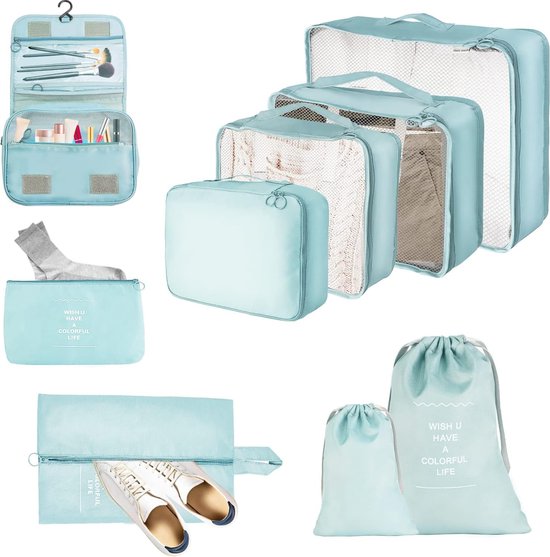 Packing cubes - Koffer organizer hoezen - Set van 7 stuks Grijs