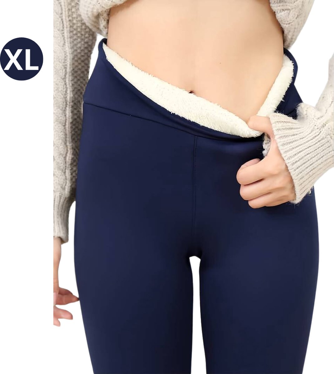 Nivard Winter Panty Warme panty Fleece Panty Thermo Panty Legging Stretch Dames Kleding Blauw