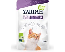 14x Yarrah Bio Kattenvoer Kalkoen 85 gr