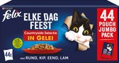 Felix Every Day Fête Farm Sélection en gelée - nourriture humide pour chat - 44 x 85g