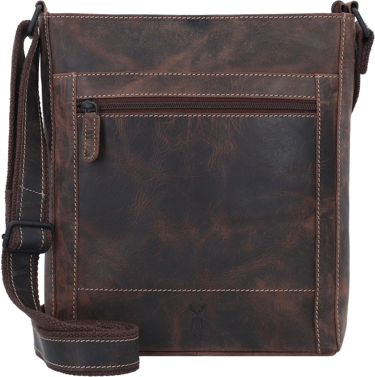 Jack Kinsky Baltimore 30 Schoudertas Leer 30 cm - Dames - mokka