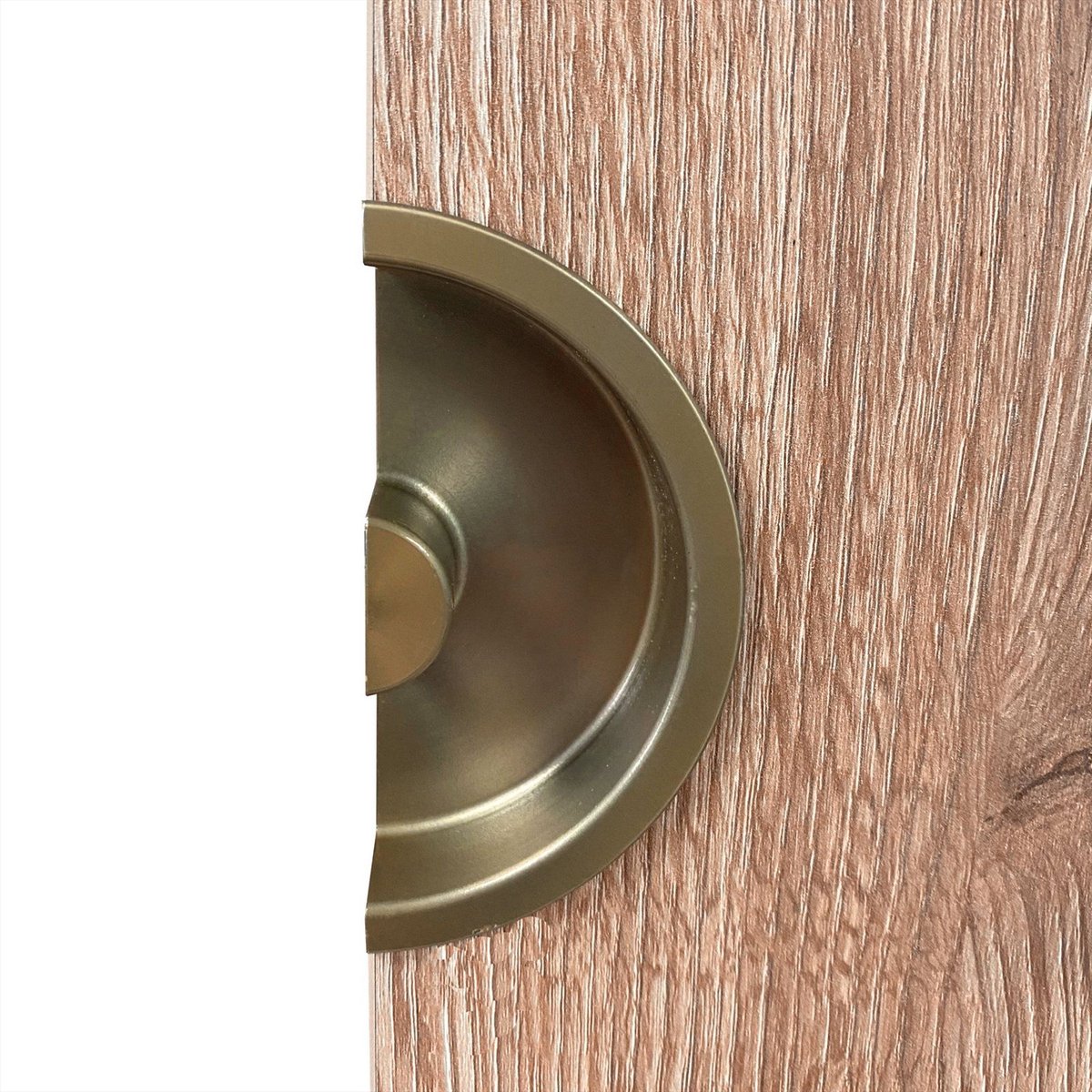 Schuifdeurgreep I-3250 Champagne - Inbouw schuifdeurkom - merk Didheya - voor deurdikte 40 mm - Diameter 100 mm