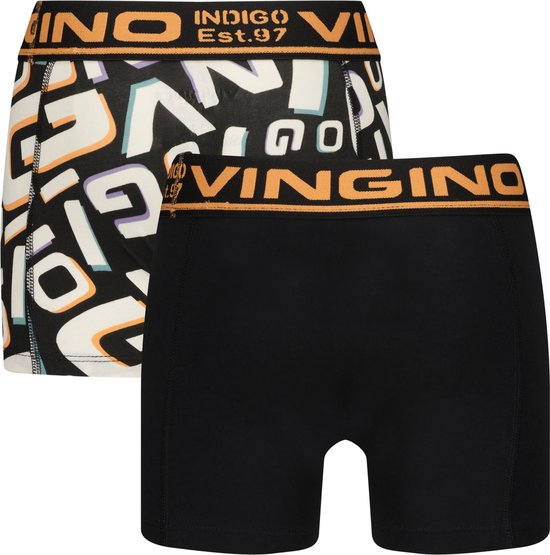Vingino jongens ondergoed 2-pack boxers Deep Black