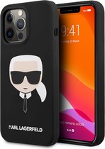Karl Lagerfeld Silicone Back Cover Telefoonhoesje geschikt voor Apple iPhone 14 Pro Max – Bescherm je Telefoon & Kies Zwarte Kleur.