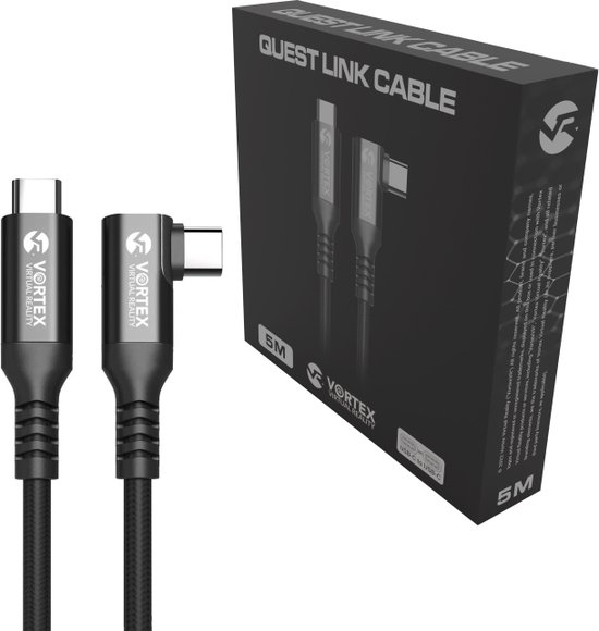 5m kabel van VortexVR USB-C naar USB-C naar Meta Quest Link | naar Quest 3, Quest 2