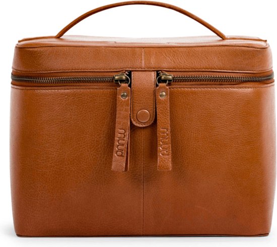 MUUD Lexi. Handgemaakt leren ruime handwerktas. 20x26cm